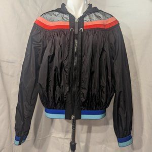 NO KA'OI Color-block Zipped Jacket Black Running